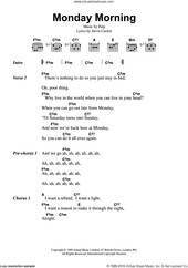 Cover icon of Monday Morning sheet music for guitar (chords) by Pulp and Jarvis Cocker, intermediate skill level