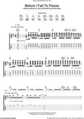 Cover icon of Before I Fall To Pieces sheet music for guitar (tablature) by Razorlight, Andy Burrows and Johnny Borrell, intermediate skill level