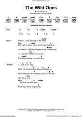 Cover icon of The Wild Ones sheet music for guitar (chords) by Suede, Bernard Butler and Brett Anderson, intermediate skill level