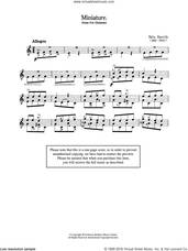 Cover icon of Miniature (From 'For Children') sheet music for guitar solo (chords) by Bela Bartok and Bela Bartok, classical score, easy guitar (chords)