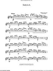 Cover icon of Study In A sheet music for guitar solo (chords) by Matteo Carcassi, classical score, easy guitar (chords)