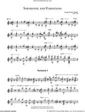 Cover icon of Sarabande And Variations sheet music for guitar solo (chords) by George Frideric Handel, classical score, easy guitar (chords)