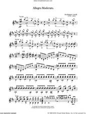 Cover icon of Allegro Moderato sheet music for guitar solo (chords) by Ferdinando Carulli, classical score, easy guitar (chords)