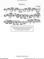 Cover icon of Agitato sheet music for guitar solo (chords) by Napoleon Coste, classical score, easy guitar (chords)