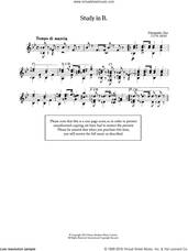 Cover icon of Study In B sheet music for guitar solo (chords) by Fernando Sor, classical score, easy guitar (chords)