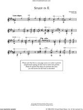 Cover icon of Study In E sheet music for guitar solo (chords) by Fernando Sor, classical score, easy guitar (chords)