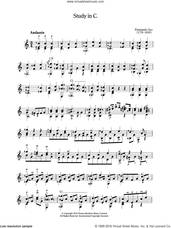 Cover icon of Study In C sheet music for guitar solo (chords) by Fernando Sor, classical score, easy guitar (chords)