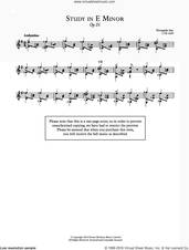 Cover icon of Study In E Minor, Op.35 sheet music for guitar solo (chords) by Fernando Sor, classical score, easy guitar (chords)