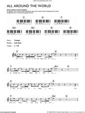 Cover icon of All Around The World sheet music for piano solo (chords, lyrics, melody) by Oasis and Noel Gallagher, intermediate piano (chords, lyrics, melody)