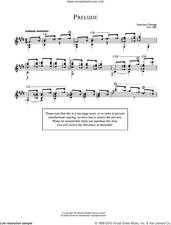 Cover icon of Prelude sheet music for guitar solo (chords) by Francisco Tarrega, classical score, easy guitar (chords)