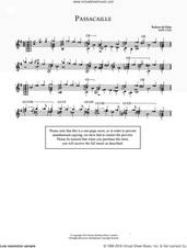 Cover icon of Passacaille sheet music for guitar solo (chords) by Robert Visee, classical score, easy guitar (chords)