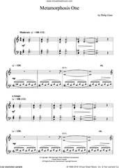 Cover icon of Metamorphosis 1-5 (Complete) sheet music for piano solo by Philip Glass, classical score, intermediate skill level