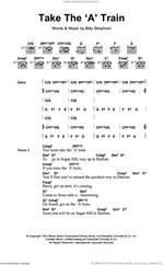 Cover icon of Take The 'A' Train sheet music for guitar (chords) by Billy Strayhorn, intermediate skill level
