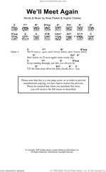 Cover icon of We'll Meet Again sheet music for guitar (chords) by Vera Lynn, Katherine Jenkins, Hughie Charles and Ross Parker, intermediate skill level