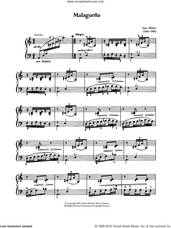 Cover icon of Malaguena sheet music for piano solo by Isaac Albeniz, classical score, intermediate skill level