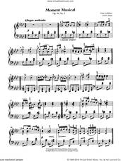 Cover icon of Moment Musical sheet music for piano solo by Franz Schubert, classical score, intermediate skill level