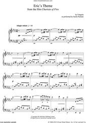 Cover icon of Eric's Theme (from Chariots Of Fire) (as performed by Sacha Puttnam) sheet music for piano solo by Vangelis and Sacha Puttnam, intermediate skill level