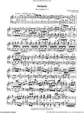 Cover icon of Symphony No.1, Andante sheet music for piano solo by Ludwig van Beethoven, classical score, intermediate skill level