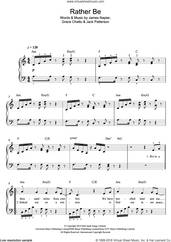 Cover icon of Rather Be sheet music for piano solo by Clean Bandit, Grace Chatto, Jack Patterson and James Napier, easy skill level