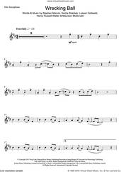 Cover icon of Wrecking Ball sheet music for alto saxophone solo by Miley Cyrus, Henry Russell Walter, Lukasz Gottwald, Maureen McDonald, Sacha Skarbek and Stephan Moccio, intermediate skill level