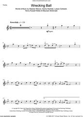 Cover icon of Wrecking Ball sheet music for violin solo by Miley Cyrus, Henry Russell Walter, Lukasz Gottwald, Maureen McDonald, Sacha Skarbek and Stephan Moccio, intermediate skill level