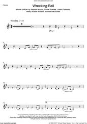 Cover icon of Wrecking Ball sheet music for clarinet solo by Miley Cyrus, Henry Russell Walter, Lukasz Gottwald, Maureen McDonald, Sacha Skarbek and Stephan Moccio, intermediate skill level