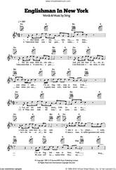 Cover icon of Englishman In New York sheet music for ukulele by Sting, intermediate skill level