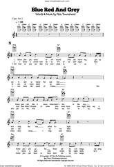 Cover icon of Blue, Red and Grey sheet music for ukulele by The Who and Pete Townshend, intermediate skill level