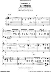Cover icon of Meditation (Meditacao) sheet music for voice and piano by Antonio Carlos Jobim, Norman Gimbel and Newton Mendonca, intermediate skill level