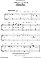 Cover icon of Always In My Heart sheet music for voice and piano by Ernesto Lecuona and Kim Gannon, intermediate skill level