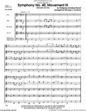 Cover icon of Symphony No. 40, Movement III (Menuetto And Trio) (COMPLETE) sheet music for wind quintet by Ludwig van Beethoven and Nicholas Contorno, classical score, intermediate skill level
