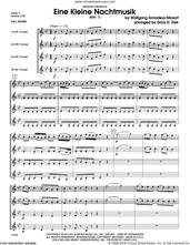 Cover icon of Eine Kleine Nachtmusik (Mvt. 1) (COMPLETE) sheet music for four trumpets by Wolfgang Amadeus Mozart and Gary Ziek, classical wedding score, intermediate skill level