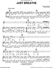 Cover icon of Just Breathe sheet music for voice, piano or guitar by Pearl Jam and Eddie Vedder, intermediate skill level