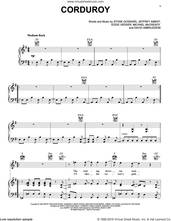 Cover icon of Corduroy sheet music for voice, piano or guitar by Pearl Jam, David Abbruzzese, Eddie Vedder, Jeff Ament, Michael McCready and Stone Gossard, intermediate skill level