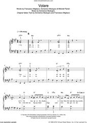 Cover icon of Volare sheet music for piano solo by Dean Martin, Domenico Modugno, Franco Migliacci and Mitchell Parish, easy skill level