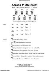 Cover icon of Across 110th Street sheet music for ukulele by Bobby Womack and JJ Johnson, intermediate skill level