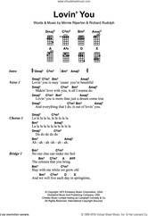 Cover icon of Lovin' You sheet music for ukulele by Minnie Riperton and Richard Rudolph, intermediate skill level