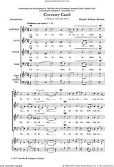 Cover icon of Coventry Carol sheet music for choir (SATB: soprano, alto, tenor, bass) by Richard Bennett and Anon, classical score, intermediate skill level