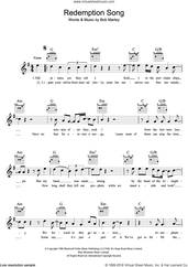 Cover icon of Redemption Song sheet music for voice and other instruments (fake book) by Bob Marley, intermediate skill level
