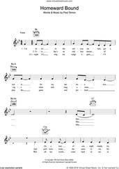 Cover icon of Homeward Bound sheet music for voice and other instruments (fake book) by Simon & Garfunkel and Paul Simon, intermediate skill level