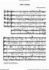 Cover icon of Vedi L'aurora sheet music for choir by Orlandus Lassus, Anthony Petti and Orlando Lassus, classical score, intermediate skill level