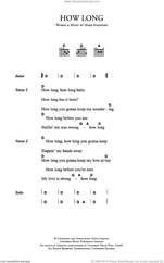 Cover icon of How Long sheet music for guitar (chords) by Dire Straits and Mark Knopfler, intermediate skill level
