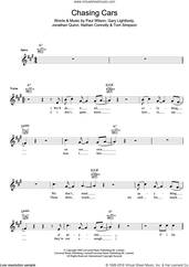 Cover icon of Chasing Cars sheet music for voice and other instruments (fake book) by Snow Patrol, intermediate skill level