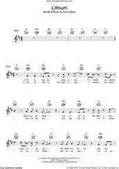 Cover icon of Lithium sheet music for voice and other instruments (fake book) by Nirvana and Kurt Cobain, intermediate skill level