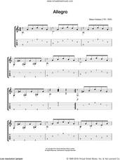 Cover icon of Allegro sheet music for guitar solo (chords) by Mauro Giuliani, classical score, easy guitar (chords)