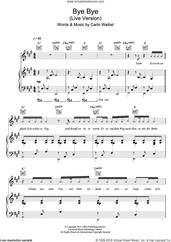 Cover icon of Bye Bye sheet music for voice, piano or guitar by Cro and Carlo Waibel, intermediate skill level