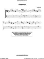 Cover icon of Allegretto sheet music for guitar solo (chords) by Joseph Kuffner, classical score, easy guitar (chords)