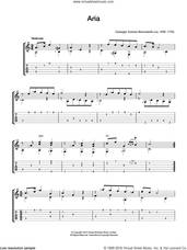 Cover icon of Aria sheet music for guitar solo (chords) by Giuseppe Antonio Brescianello, classical score, easy guitar (chords)