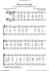 Cover icon of Why Fum'th In Fight (From Nine Tunes For Archbishop Parker's Psalter) sheet music for choir by Thomas Tallis, David Skinner and Matthew Parker, classical score, intermediate skill level