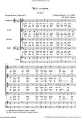 Cover icon of Veni Creator sheet music for choir by Orlando Gibbons, David Skinner and George Wither, classical score, intermediate skill level